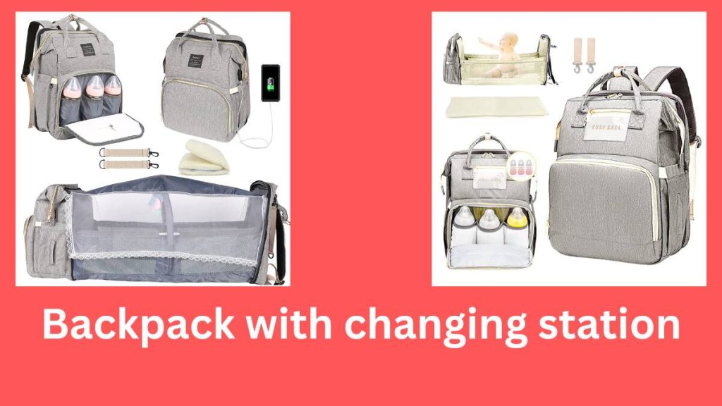 diaper bag backpack with changing station