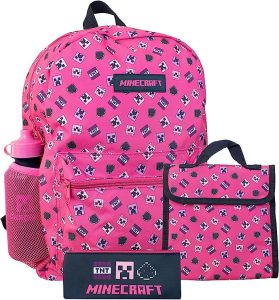 girl backpacks with lunch box and water bottle