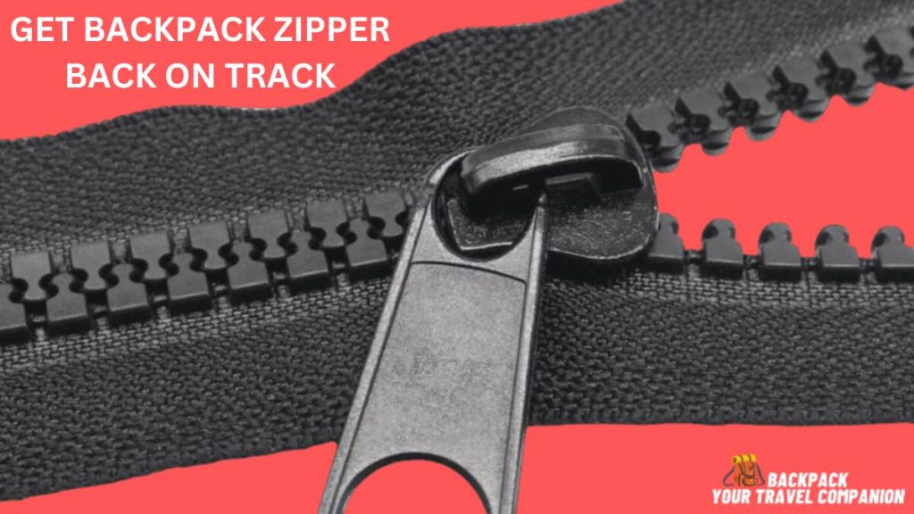 how to get backpack zipper back on track