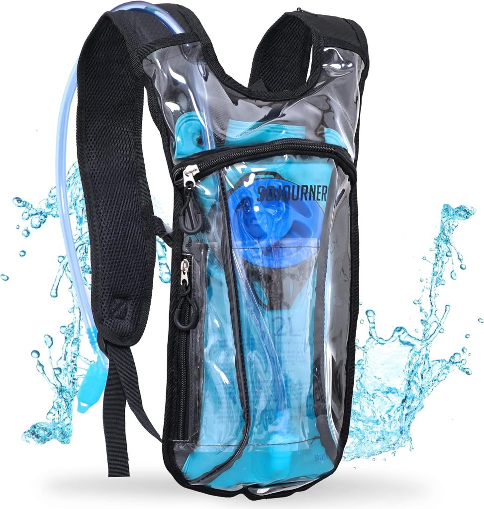 clear hydration backpack for festivals