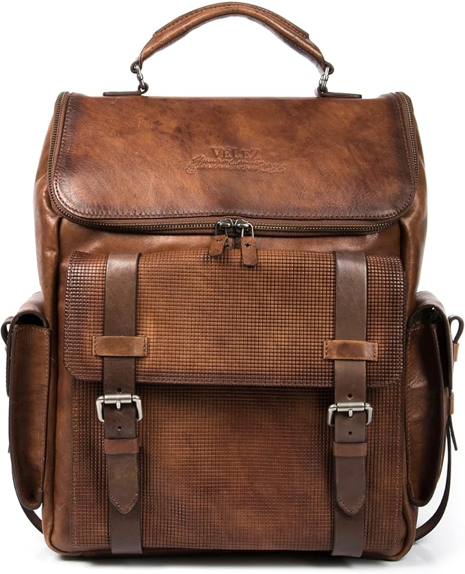 Leather backpacks with laptop compartment