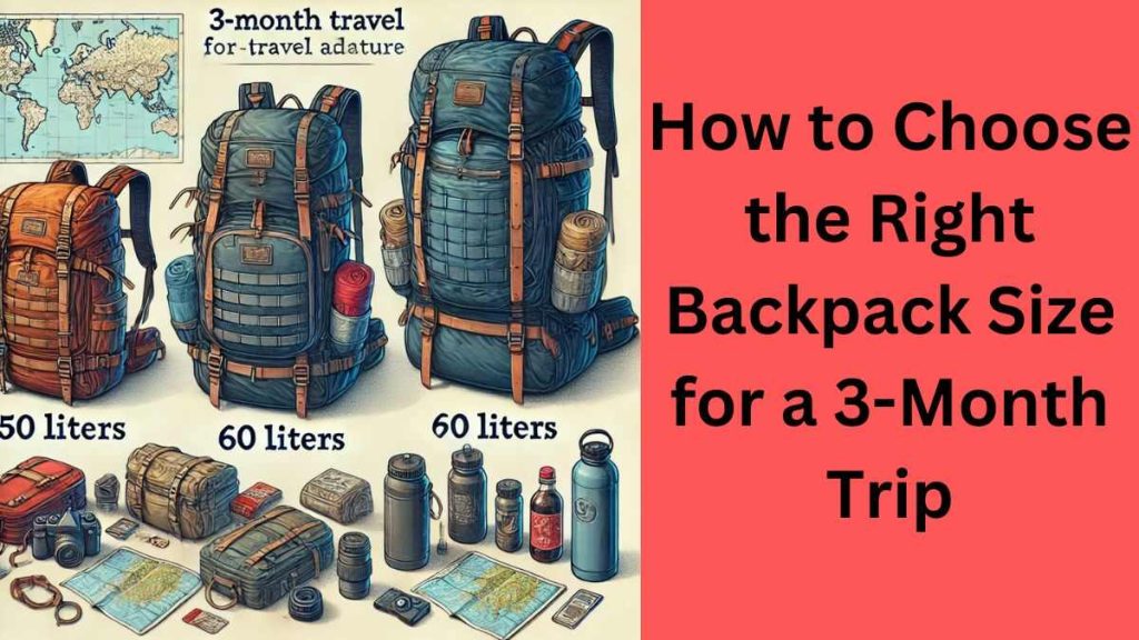 What size backpack for 3 months travelling