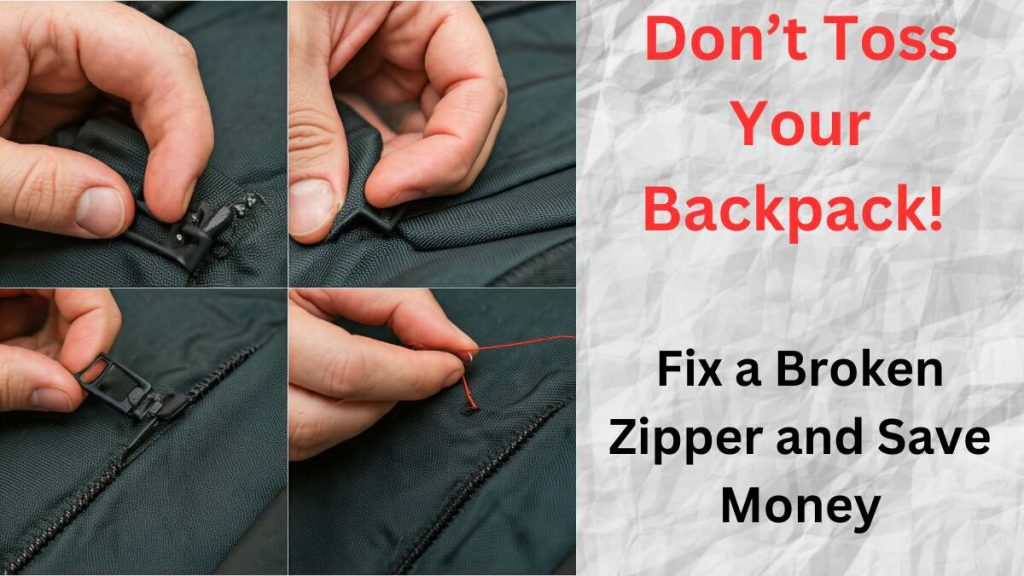 how to repair backpack zipper