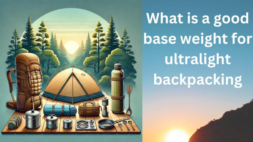 what is a good base weight for ultralight backpacking